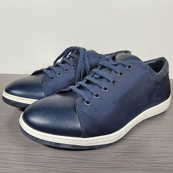 Giorgio Armani Nubuck With Leather Cap Toe Sneaker - Picture 3 of 10